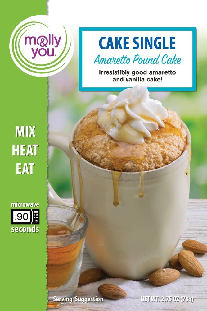 Molly & You CSAP702 Amaretto Pound Cake Microwave Single - Little Miss Muffin Children & Home