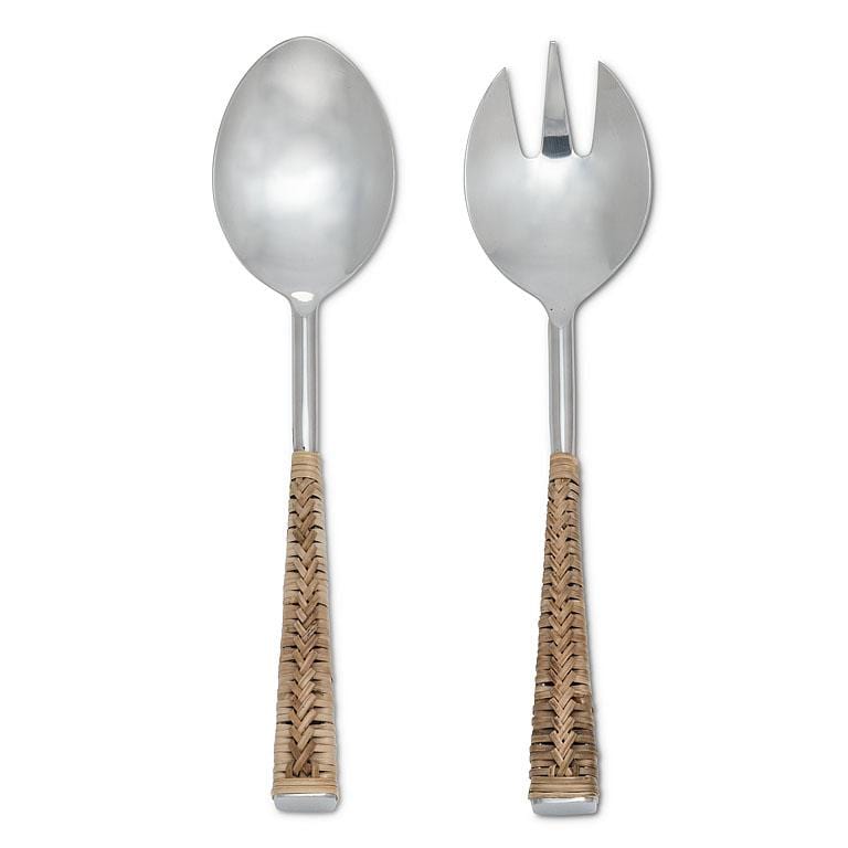 Abbott Abbott Rattan Handle Salad Servers - Little Miss Muffin Children & Home