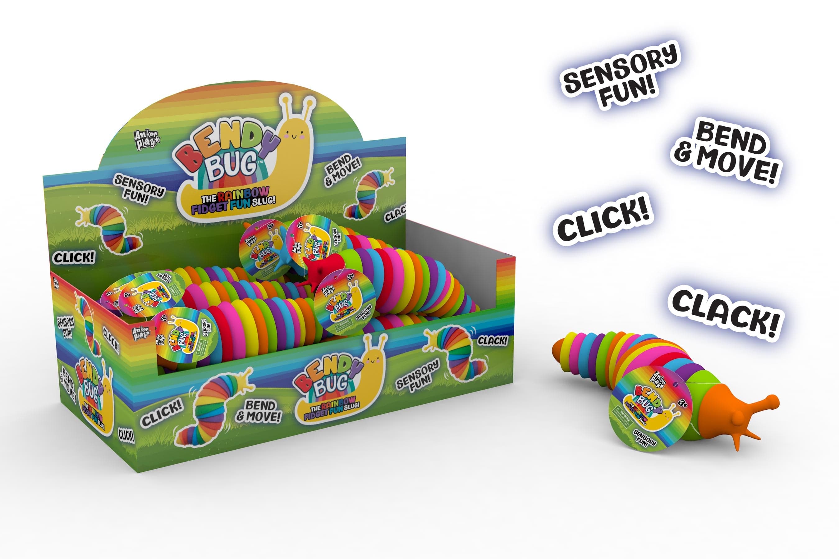Anker Play Products Anker Play Products Bendy Bug Rainbow Fidget - Little Miss Muffin Children & Home