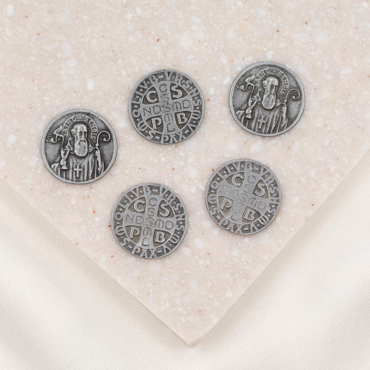 My Saint My Hero My Saint My Hero St. Benedict Firm Foundation Coin - Little Miss Muffin Children & Home