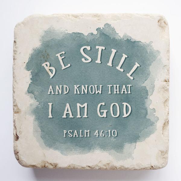Twelve Stone Art Twelve Stone Art Psalm 46:10 Small Stone Block - Little Miss Muffin Children & Home