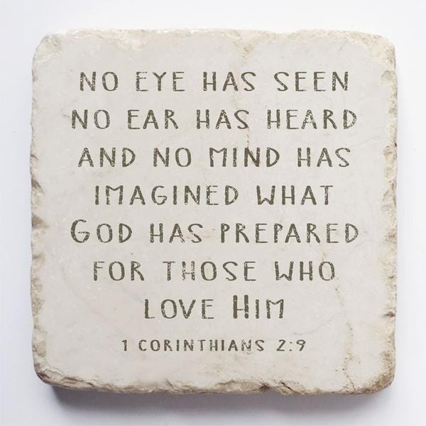 Twelve Stone Art Twelve Stone Art Corinthians 2:9 Small Stone Block - Little Miss Muffin Children & Home