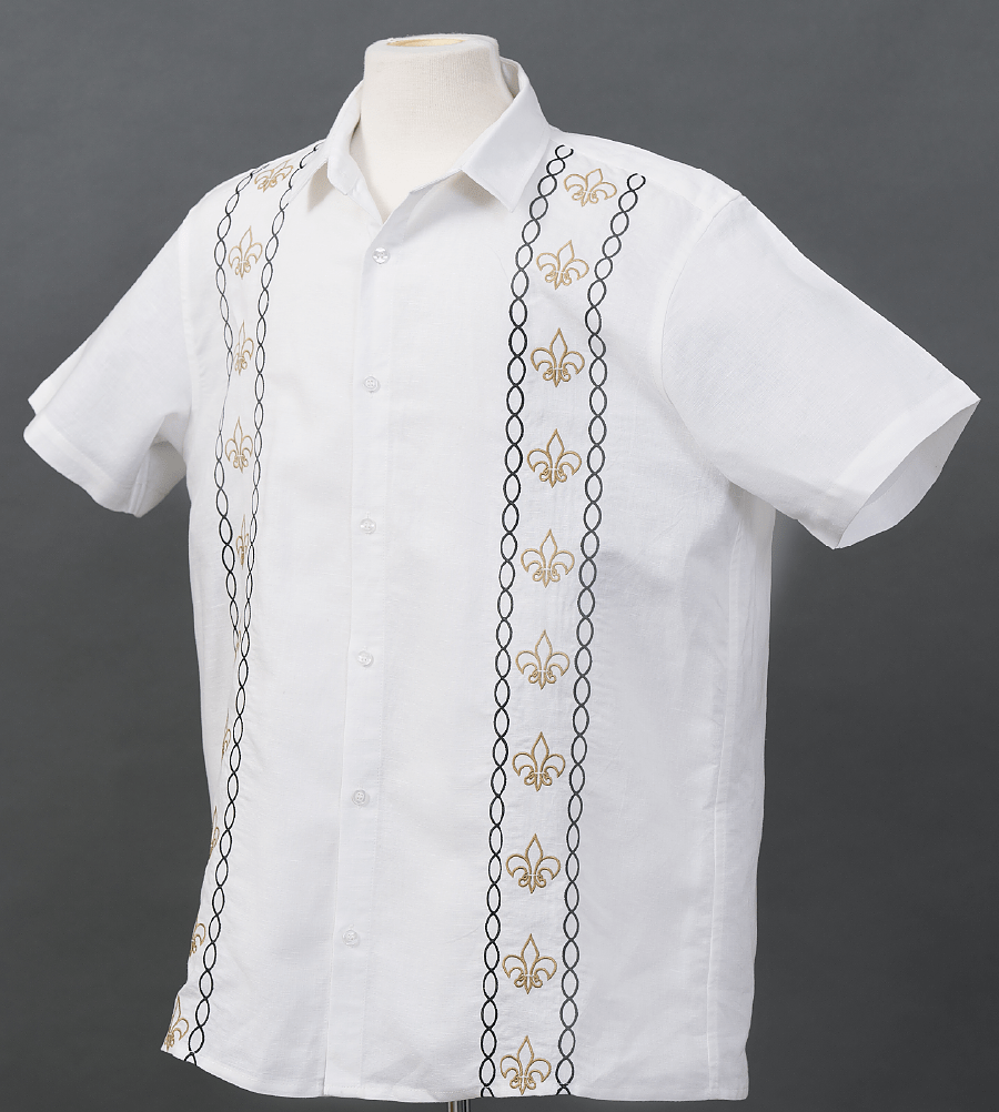 Dat Mambo Shirt - Dat Mambo Shirt Fleur de Lis Edition Guayabera - Little Miss Muffin Children & Home