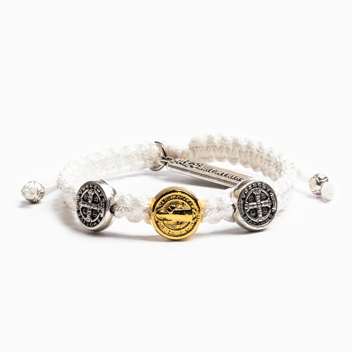 My Saint My Hero My Saint My Hero First Communion Child of God Mixed Medal Bracelet in White - Little Miss Muffin Children & Home
