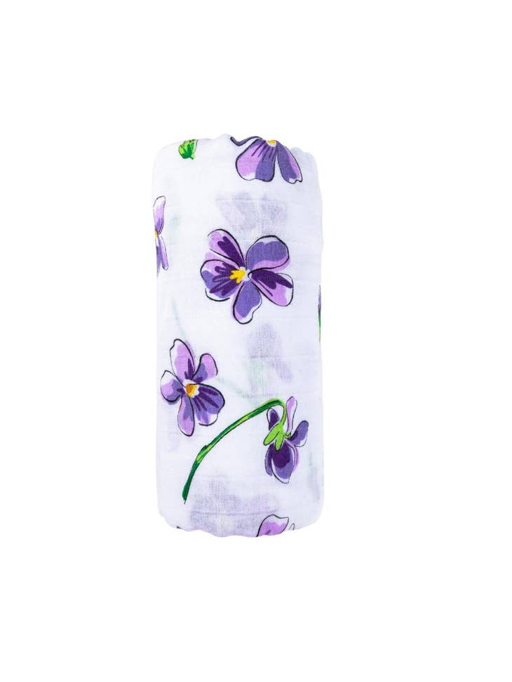 Little Hometown Little Hometown Violet Baby Swaddle Blanket - Little Miss Muffin Children & Home