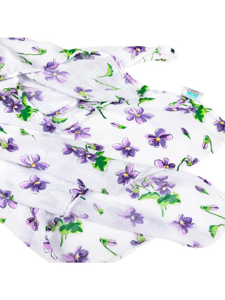 Little Hometown Little Hometown Violet Baby Swaddle Blanket - Little Miss Muffin Children & Home