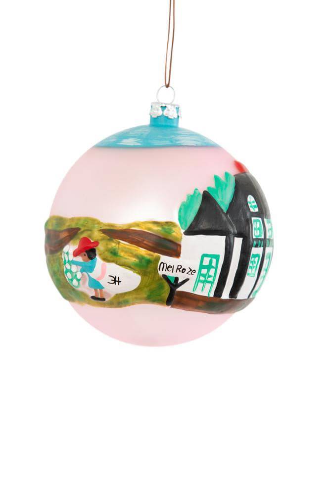 Clementine Hunter, Gitter Gallery - Clementine Hunter A Day At Melrose Plantation 4" Round Ball Ornament - Little Miss Muffin Children & Home