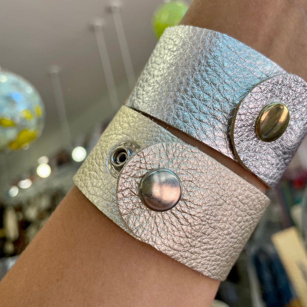Lisa Devlin Designs Lisa Devlin Designs Pelican Leather Cuff - Little Miss Muffin Children & Home