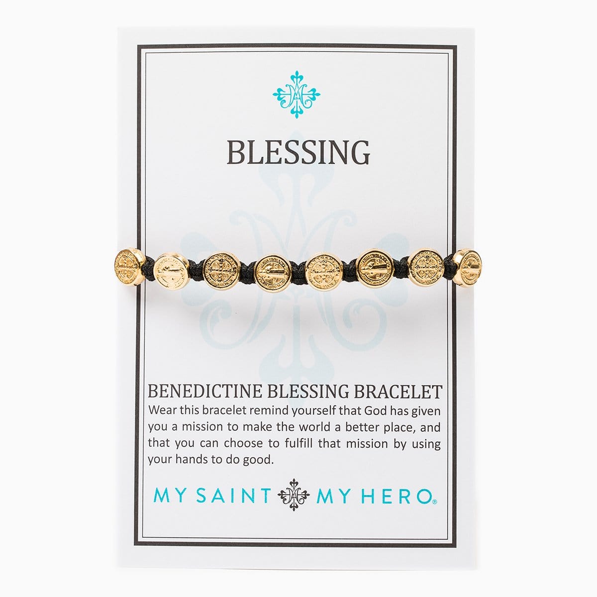 My Saint My Hero My Saint My Hero Benedictine Blessing Bracelet Purple/Gold - Little Miss Muffin Children & Home