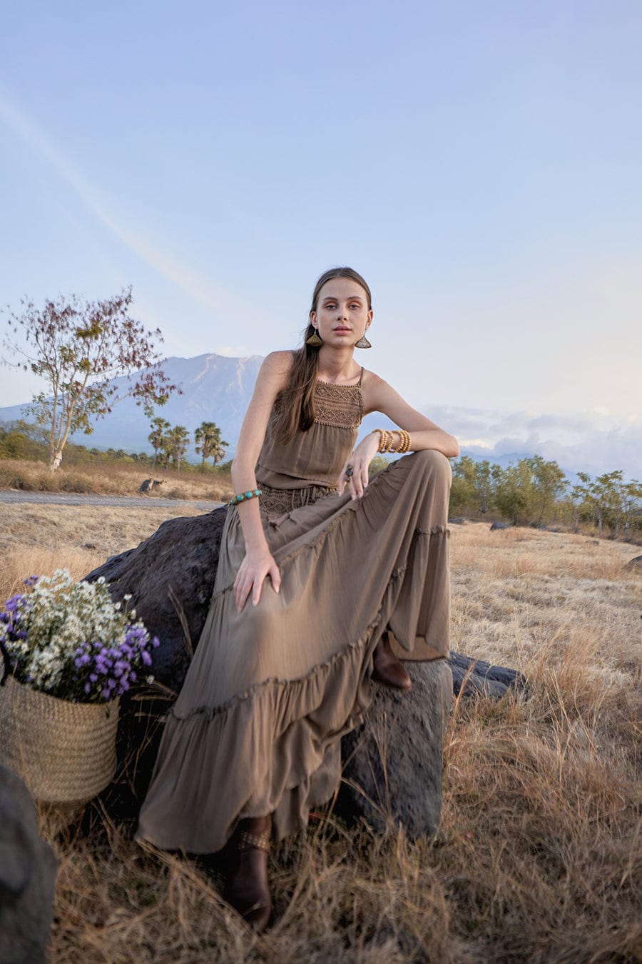 Tulle & Batiste Tulle & Baptiste Chloe Halter Maxi Dress - Little Miss Muffin Children & Home