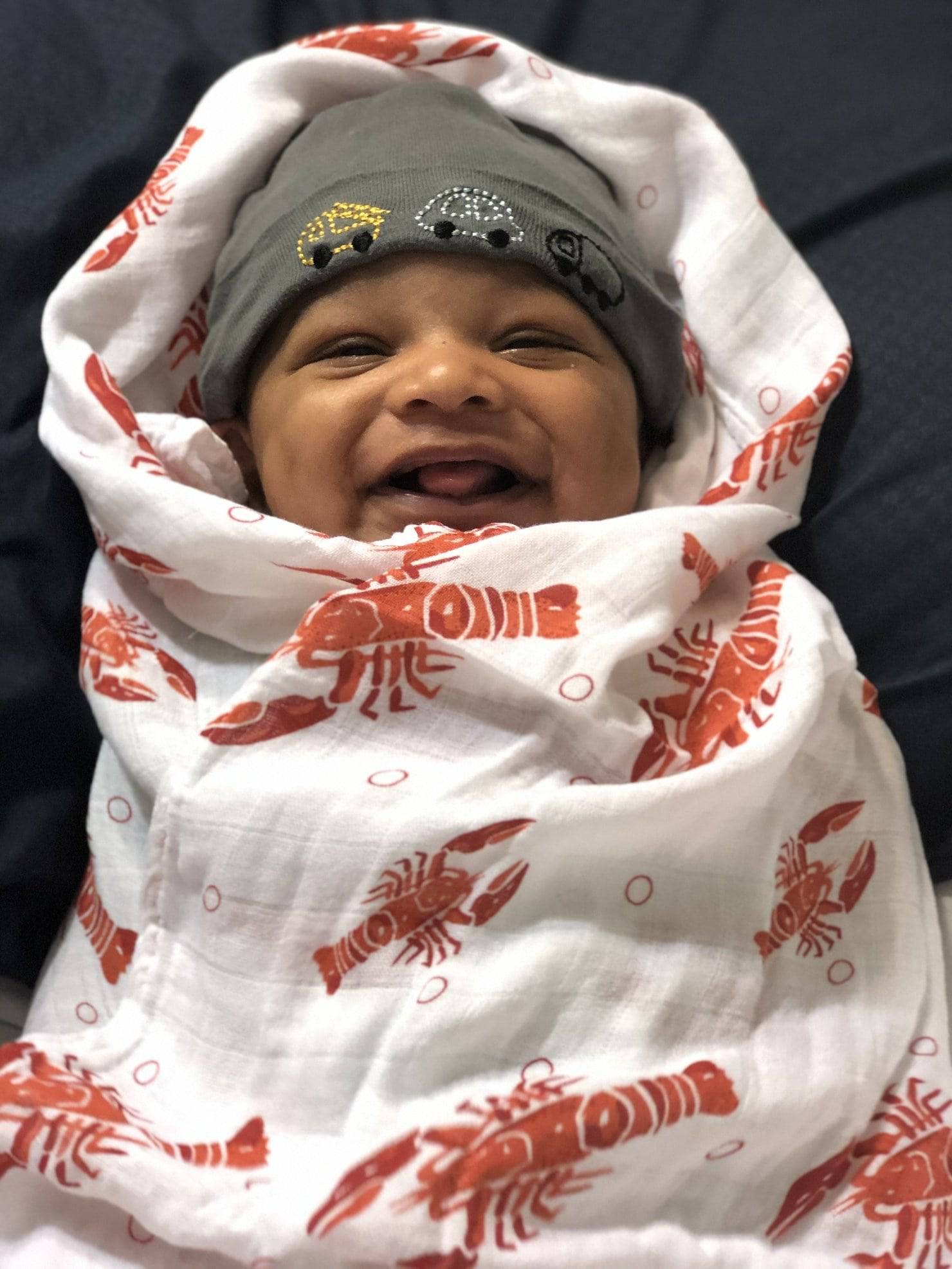 Little Hometown - Little Hometown Crawfish Swaddle Blanket - Little Miss Muffin Children & Home