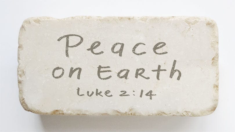 TST - Twelve Stone Art Twelve Stone Art Luke 2:14 Small Stone Block - Little Miss Muffin Children & Home