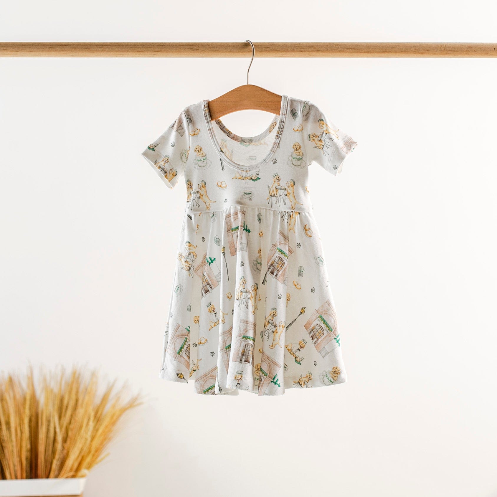 NT - Nola Tawk Nola Tawk Paws for Beignets Organic Cotton Twirl Dress - Little Miss Muffin Children & Home