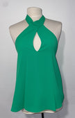 Tyche Tyche Textured Solid Teardrop Keyhole Halter Top - Little Miss Muffin Children & Home