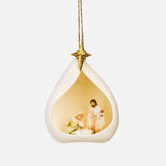 180 - 180 Degrees 180 Degrees Porcelain Nativity Ornament - Little Miss Muffin Children & Home