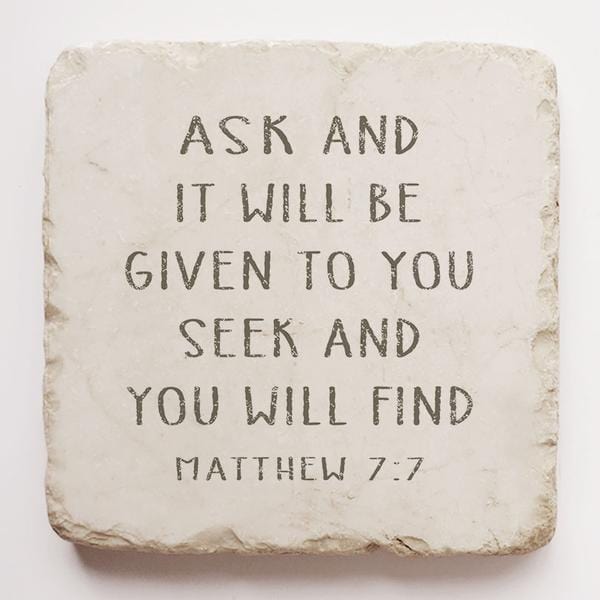 Twelve Stone Art Twelve Stone Art Matthew 22:37 Small Stone Block - Little Miss Muffin Children & Home