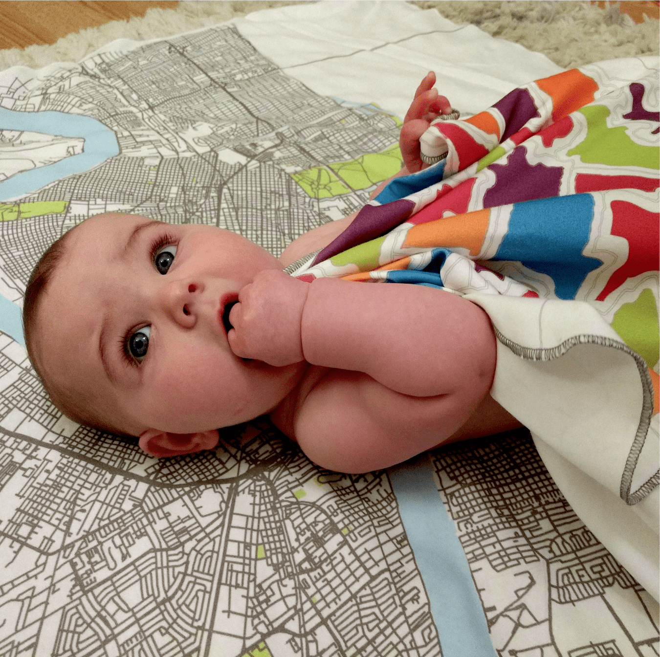Ellen Macomber - Ellen Macomber Louisiana Parishes Map Organic Blanket - Little Miss Muffin Children & Home