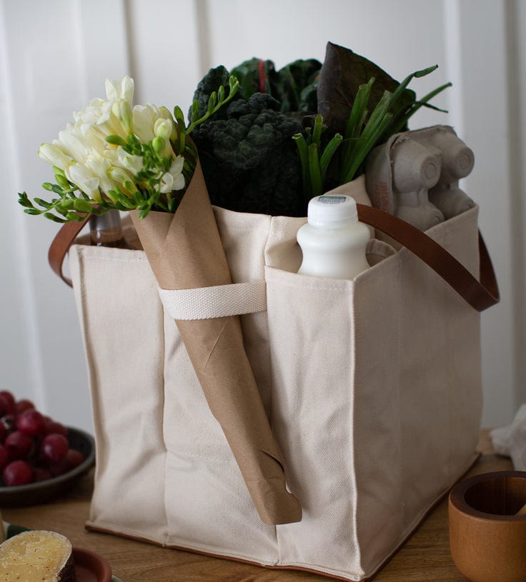 CBA - CapaBunga CapaBunga Market Tote Vegan Leather Handles - Little Miss Muffin Children & Home