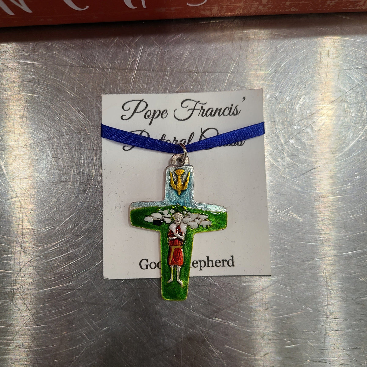 Saints For Sinners Saints For Sinners Pope Francis Pectoral Cross Hand Painted Medal - Little Miss Muffin Children & Home