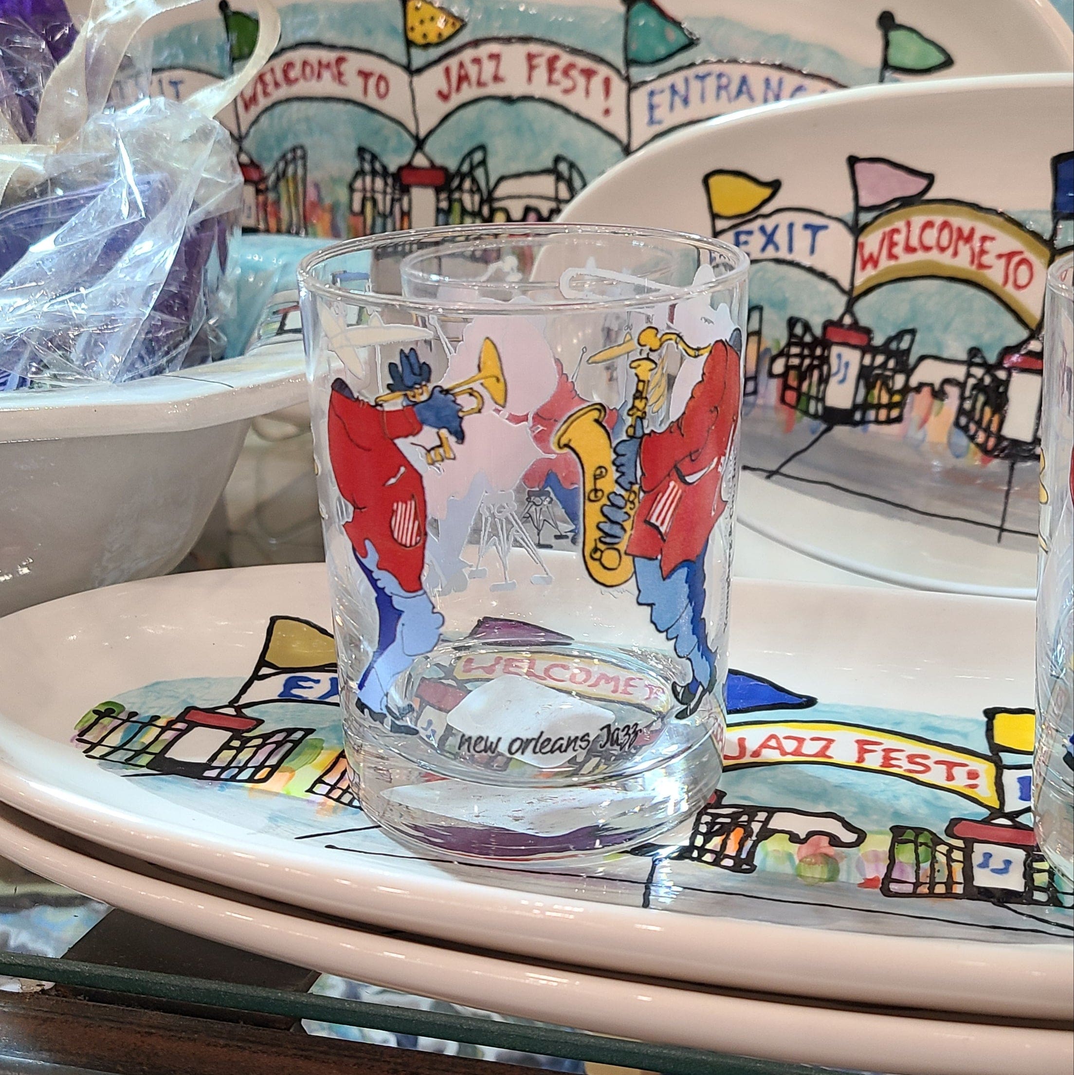 Youngberg & Co Inc Youngberg & Co Inc DOF New Orleans Jazz Glasses - Little Miss Muffin Children & Home
