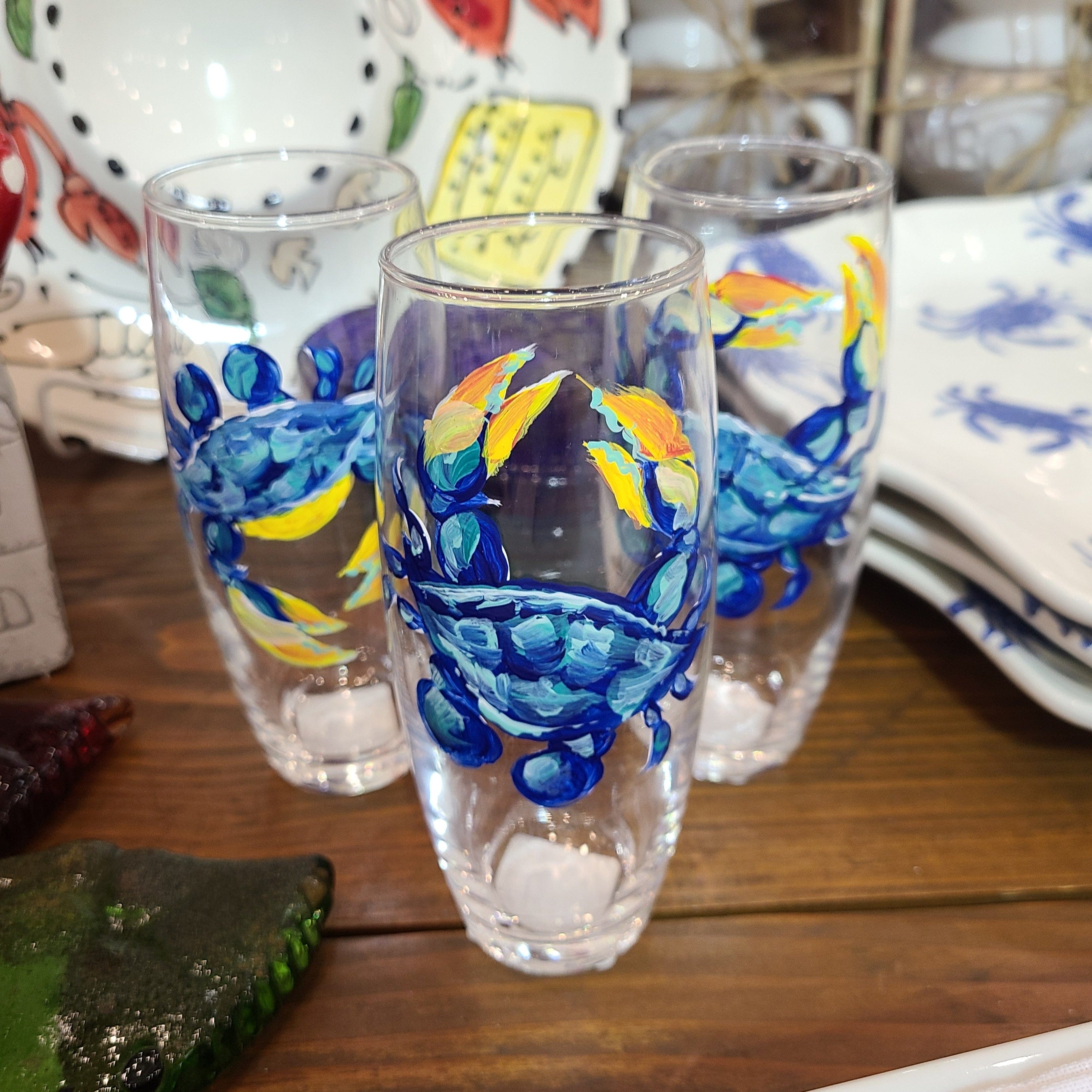 Michelle's Art Box Michelle's Art Box Crab Glassware Collection - Little Miss Muffin Children & Home