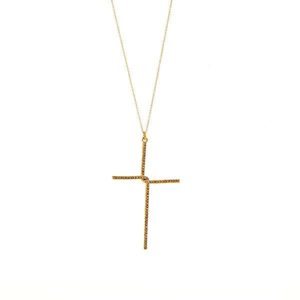 Rebel Designs Rebel Designs Interlock Pave Cross Necklace - Little Miss Muffin Children & Home