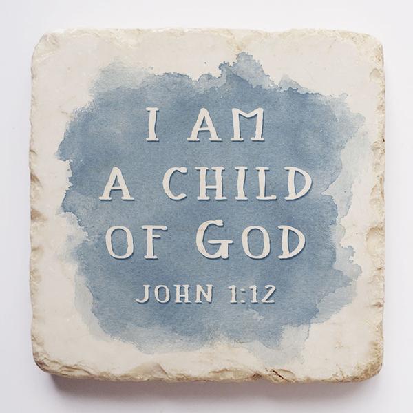 Twelve Stone Art Twelve Stone Art John 1:12 Small Stone Block - Little Miss Muffin Children & Home