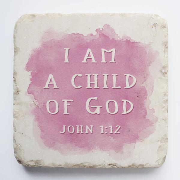 Twelve Stone Art Twelve Stone Art John 1:12 Small Stone Block - Little Miss Muffin Children & Home