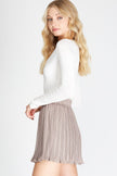 She & Sky She & Sky Pleated Suede Skirt - Little Miss Muffin Children & Home