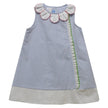 Vive La Fete Vive La Fete Blue Petal Stripe Seersucker Dress - Little Miss Muffin Children & Home