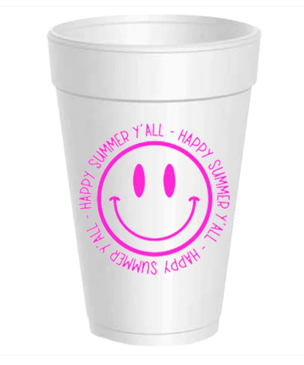 Write Designs /Sassy Cups Sassy Cups Happy Summer Yall Styrofoam Cups - Little Miss Muffin Children & Home