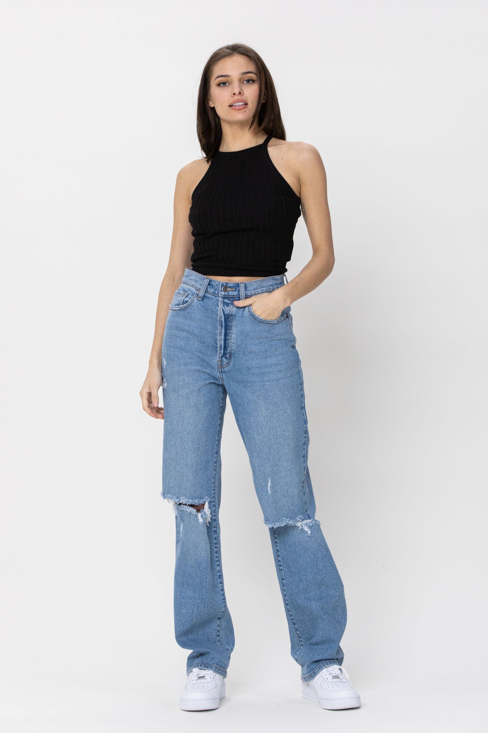 Cello Jeans Cello Jeans WV17933RS-LTD Super High Rise Destroy Dad Jean - Little Miss Muffin Children & Home
