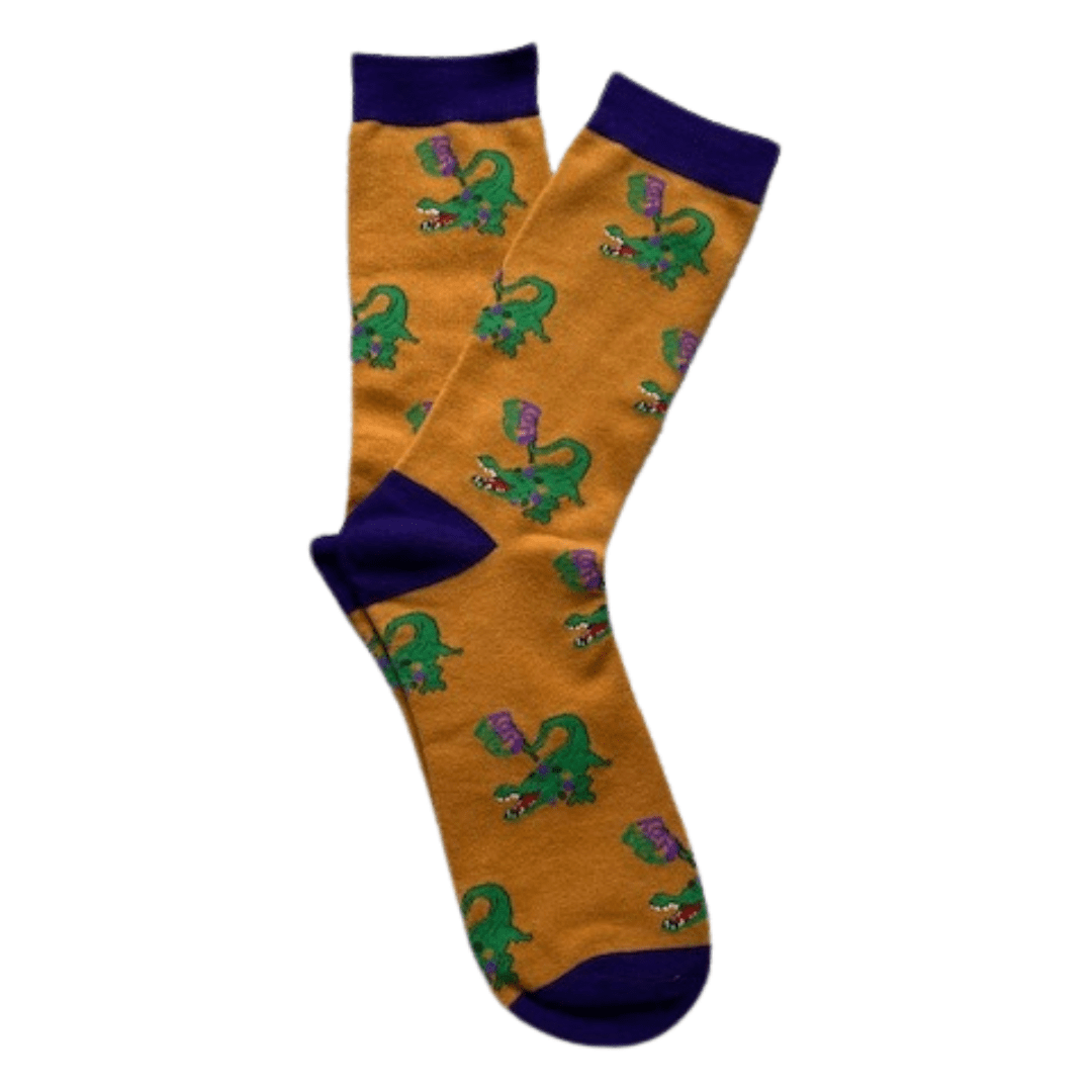 Whereable Art Whereable Art Mardi Gras Gator Socks - Little Miss Muffin Children & Home