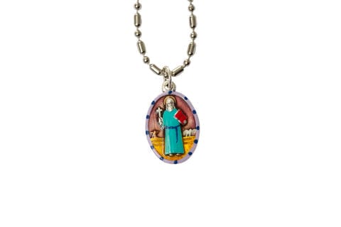Saints For Sinners Saints For Sinners Saint Benedict Hand Painted Medal - Little Miss Muffin Children & Home