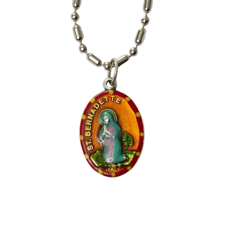 Saints for Sinners Saints for Sinners St. Bernadette Hand Painted Medallion - Little Miss Muffin Children & Home