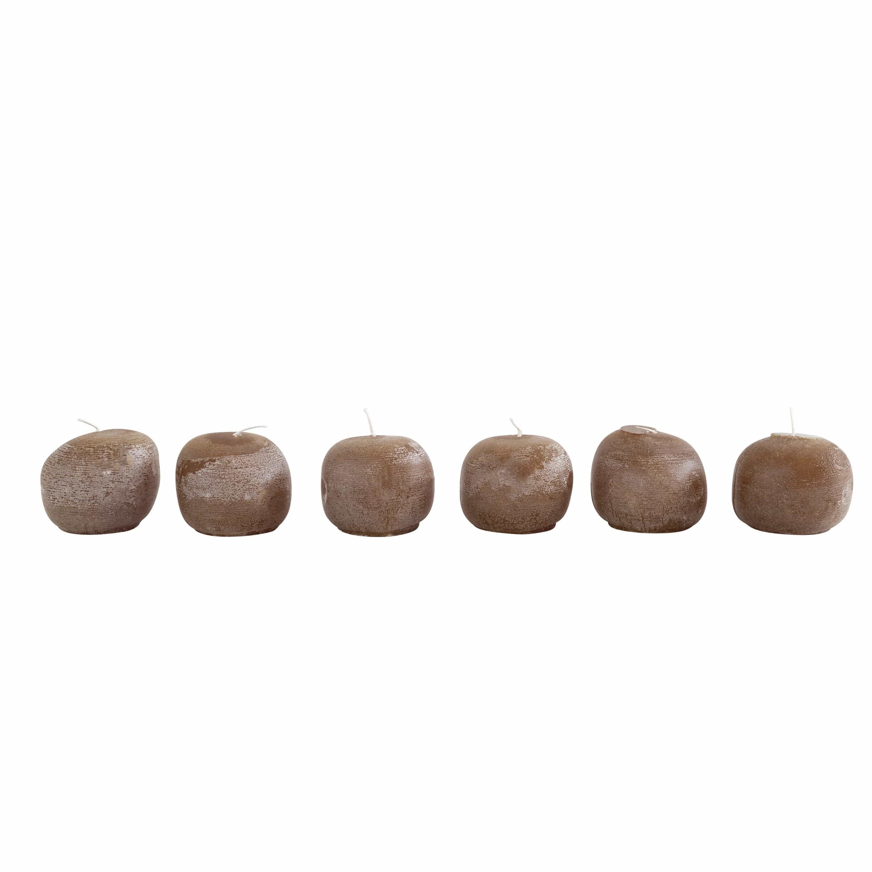 Creative Co-op Creative Co-op Unscented StoneBox Candles, River Rock, Set of 6 - Little Miss Muffin Children & Home