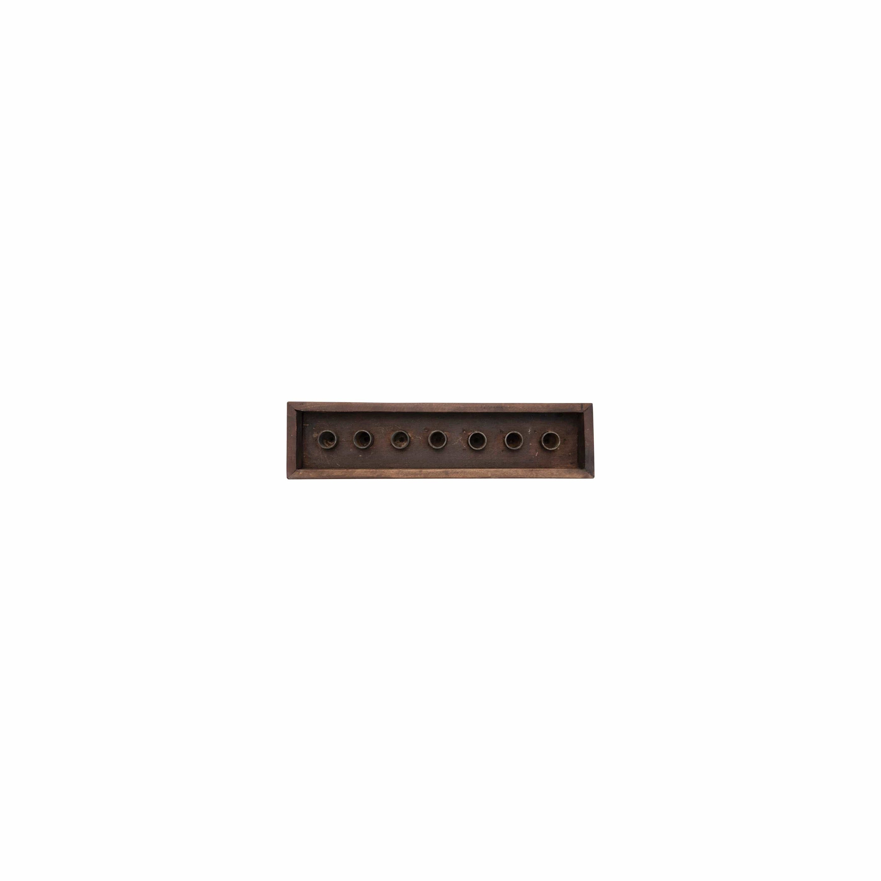 CCO - Creative Co-op Creative Co-op Reclaimed Wood Metal Taper Holder - Little Miss Muffin Children & Home