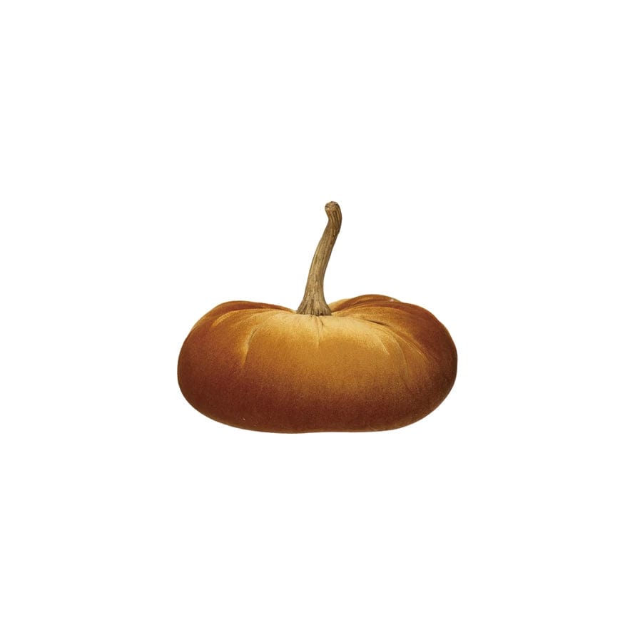 CCO - Creative Co-op Creative Co-op Velvet Pumpkin With Resin Stem - Little Miss Muffin Children & Home