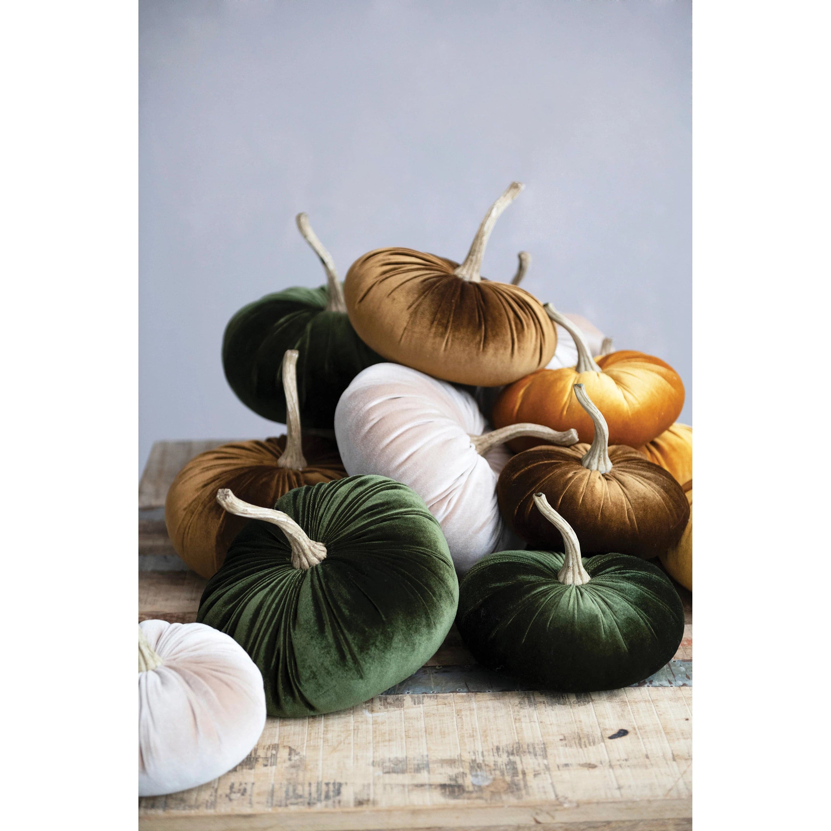 CCO - Creative Co-op Creative Co-op Velvet Pumpkin With Resin Stem - Little Miss Muffin Children & Home
