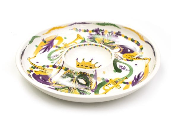 Second Line Ventures The Parish Line Mardi Gras Mask Chip And Dip Bowl - Little Miss Muffin Children & Home