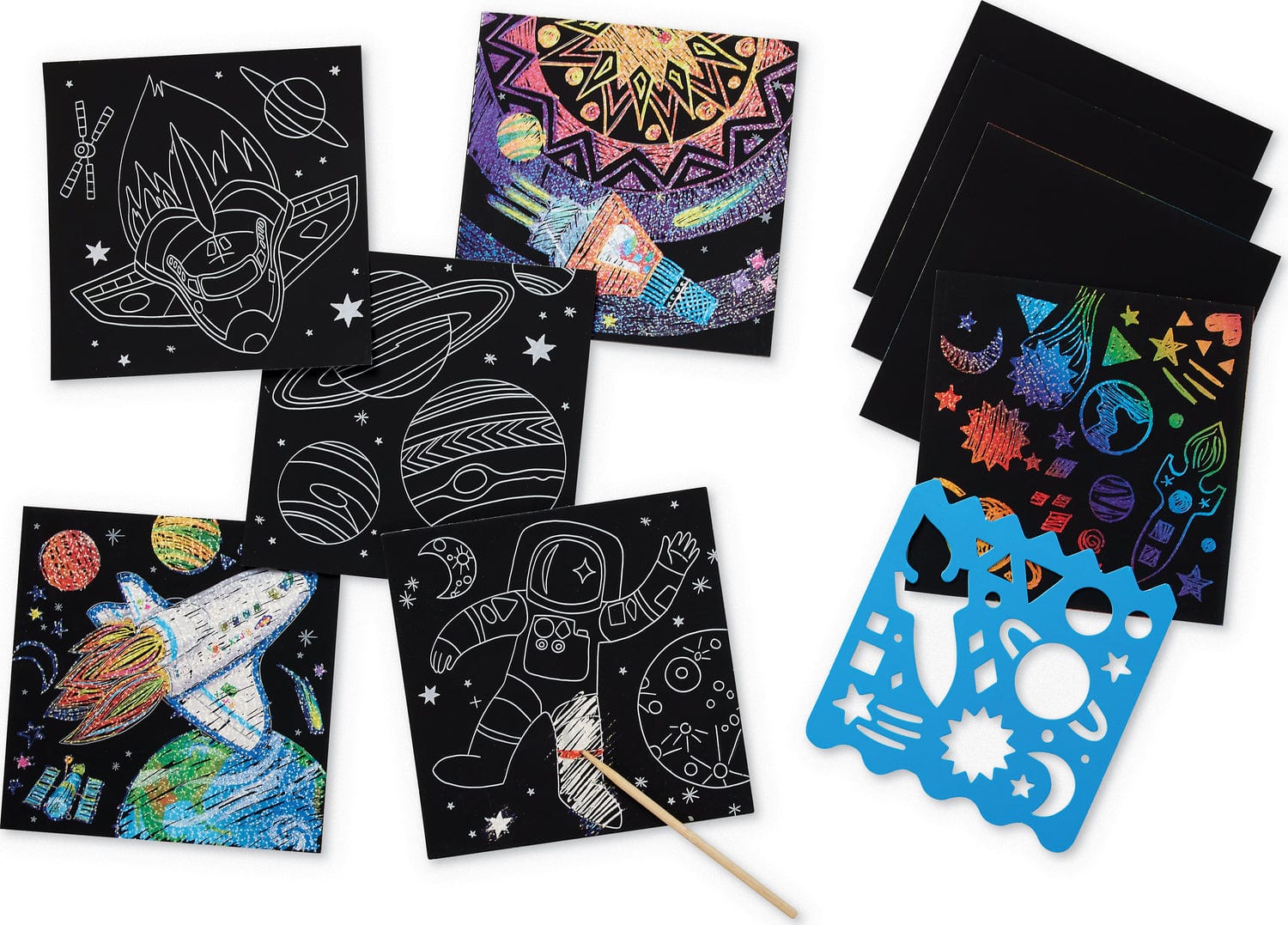 CRC - Crocodile Creek Crocodile Creek Space Explorer Sparkle Scratch Art - Little Miss Muffin Children & Home