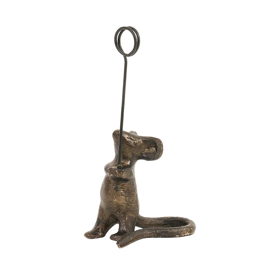 Creative Co-Op Creative Co-Op Cast Iron Mouse Card Holder - Little Miss Muffin Children & Home