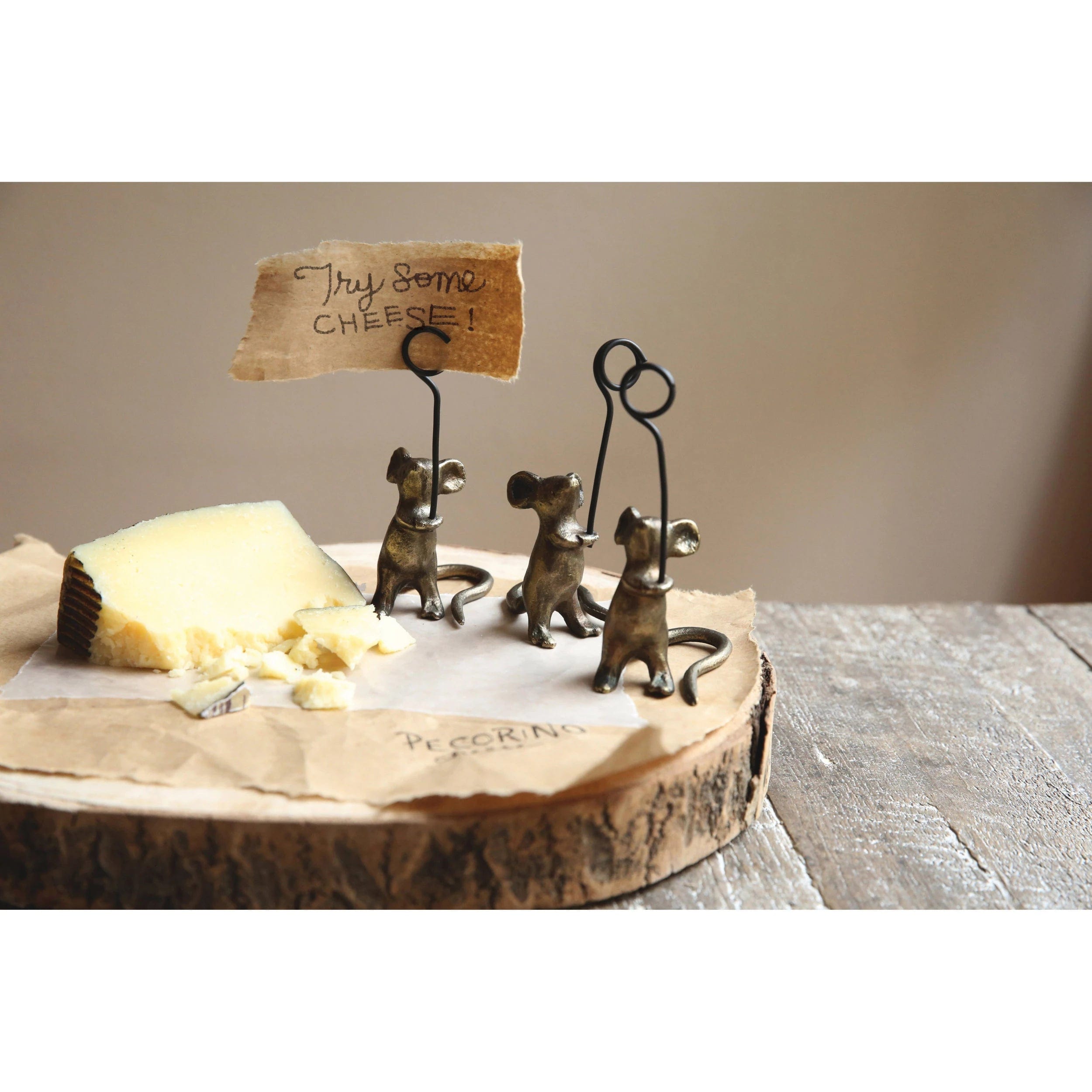 Creative Co-Op Creative Co-Op Cast Iron Mouse Card Holder - Little Miss Muffin Children & Home