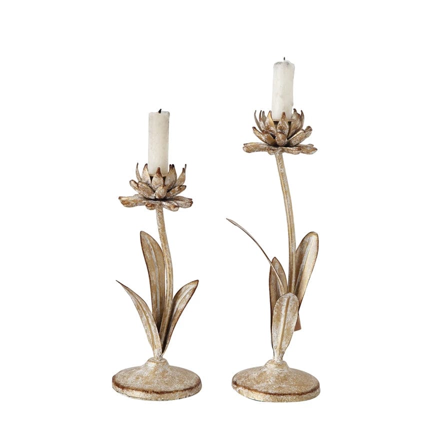 CREATIVE CO-OP Creative Co-op Flower Taper Holders - Little Miss Muffin Children & Home