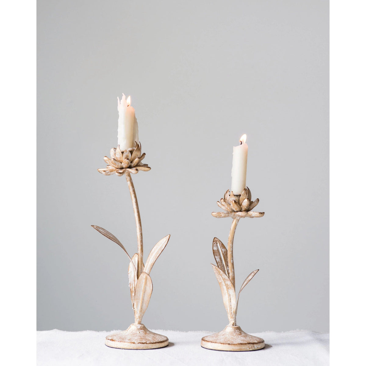 CREATIVE CO-OP Creative Co-op Flower Taper Holders - Little Miss Muffin Children & Home