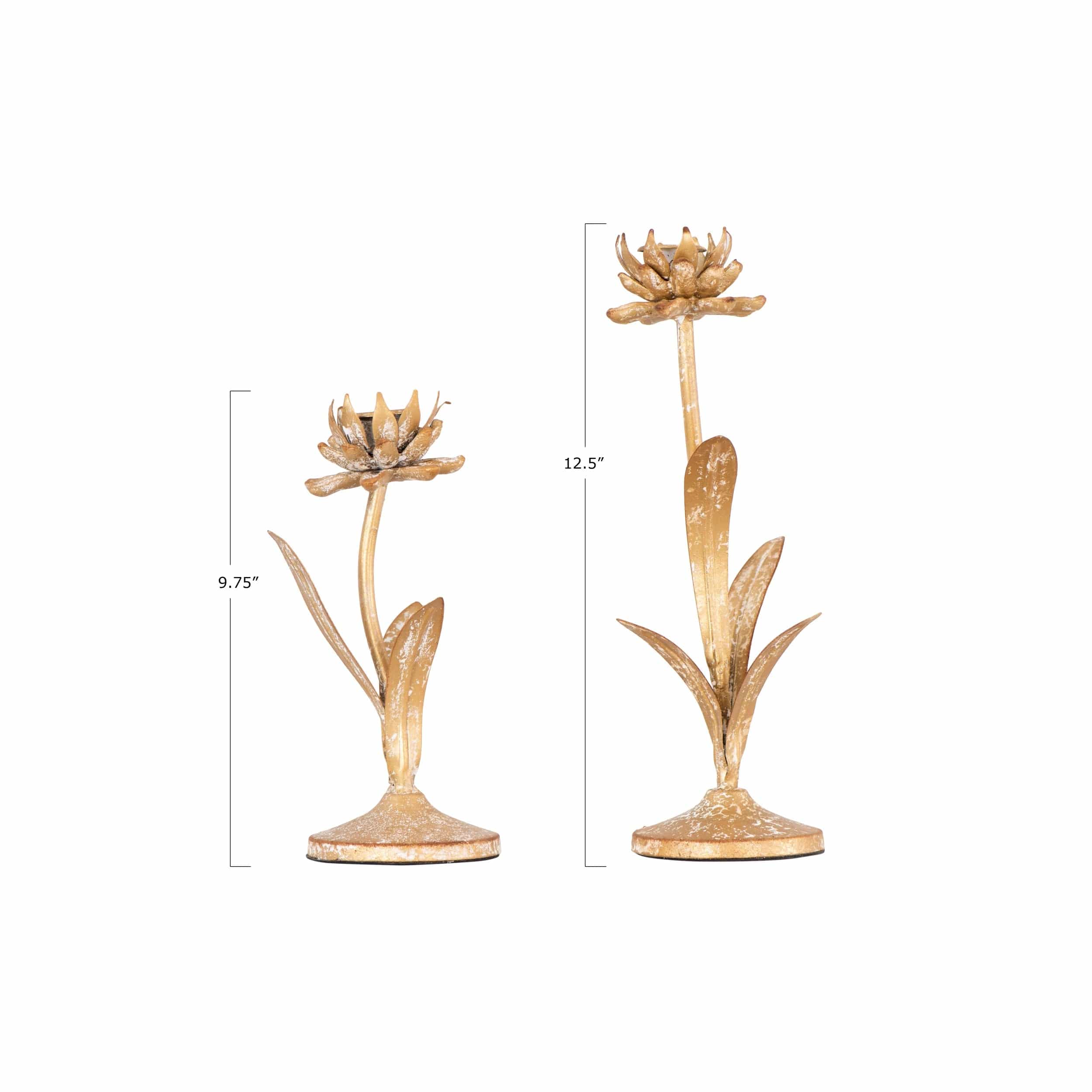 CREATIVE CO-OP Creative Co-op Flower Taper Holders - Little Miss Muffin Children & Home