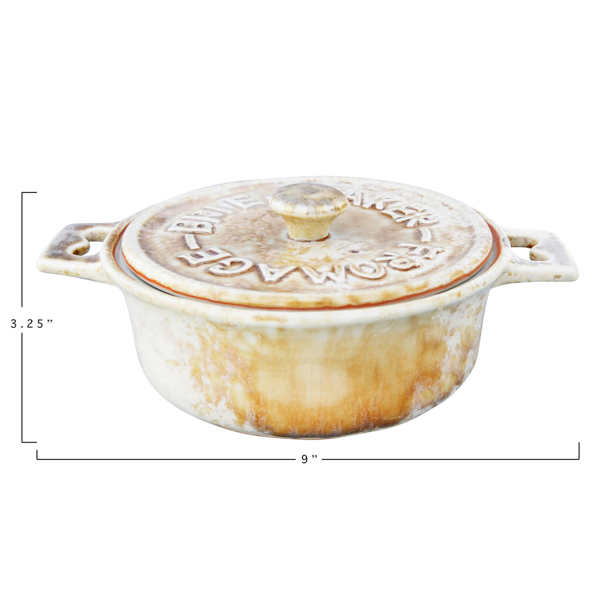 Creative Co-op Creative Co-op Stoneware Brie Baker, Spreader, Set of 2 - Little Miss Muffin Children & Home