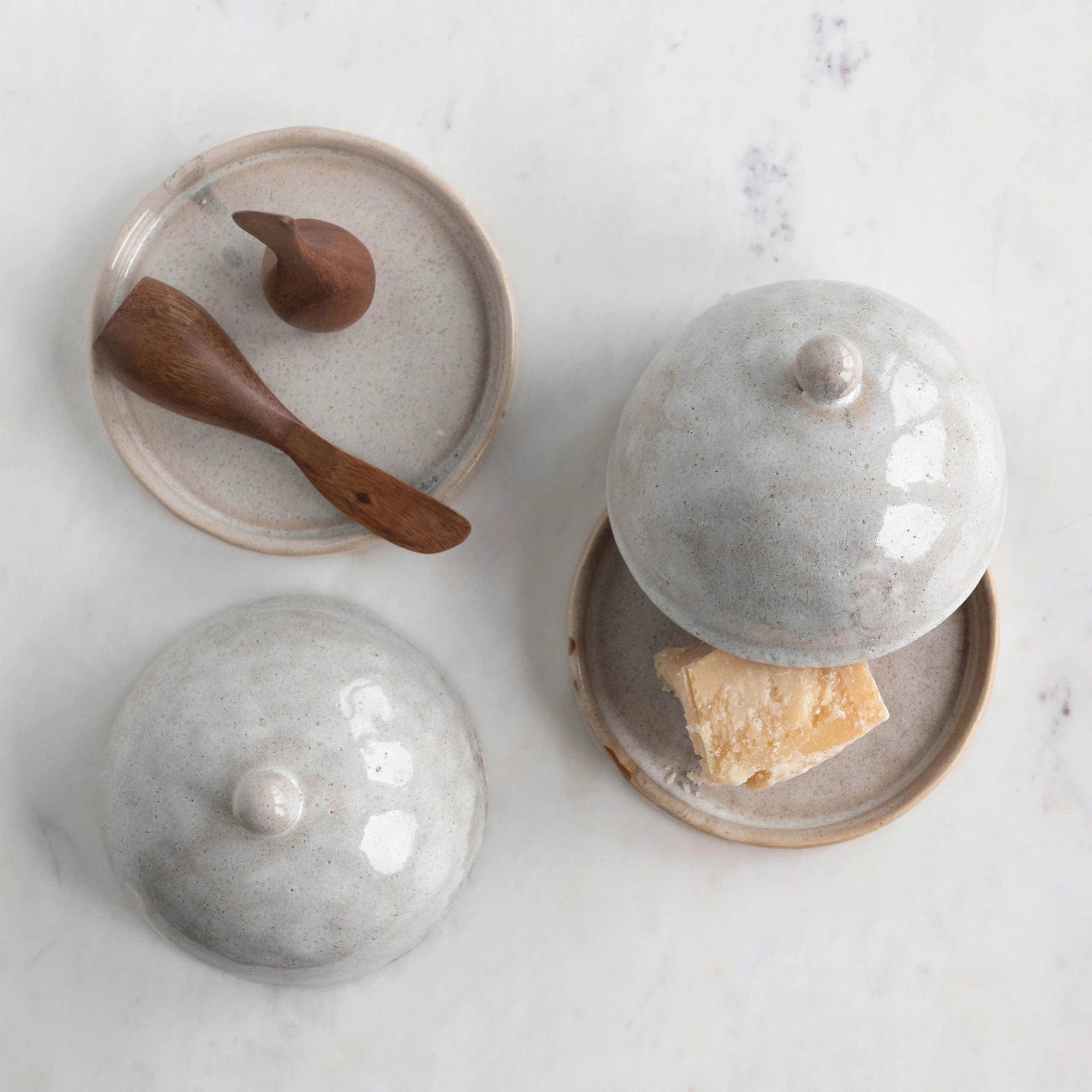Creative Co-Op Creative Co-op Stoneware Domed Dish with Glaze - Little Miss Muffin Children & Home