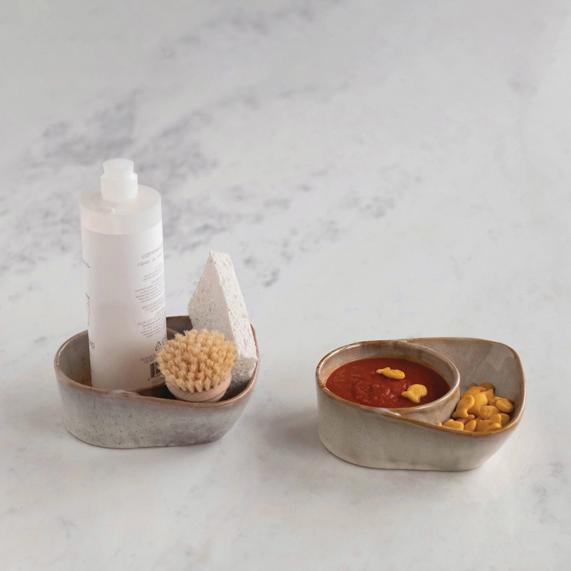 Creative Co-Op Creative Co-Op Stoneware Cracker and Soup Bowl - Little Miss Muffin Children & Home