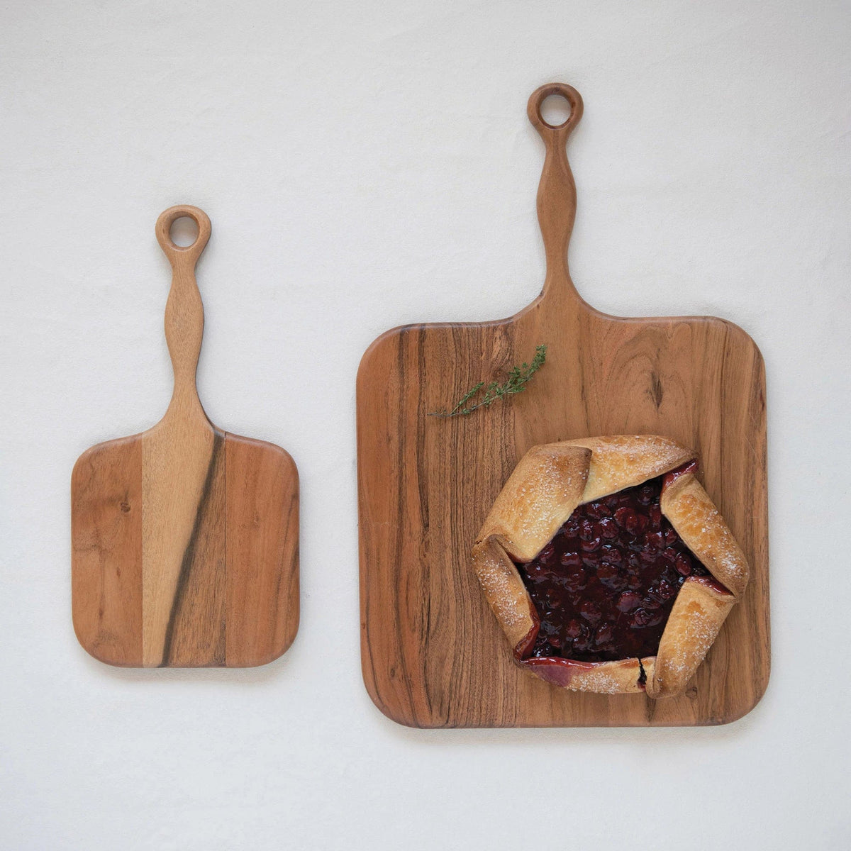 Creative Co-op Creative Co-op Acacia Wood Cheese/Cutting Board with Handle - Little Miss Muffin Children & Home